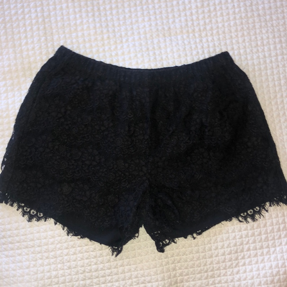 Lace black shorts